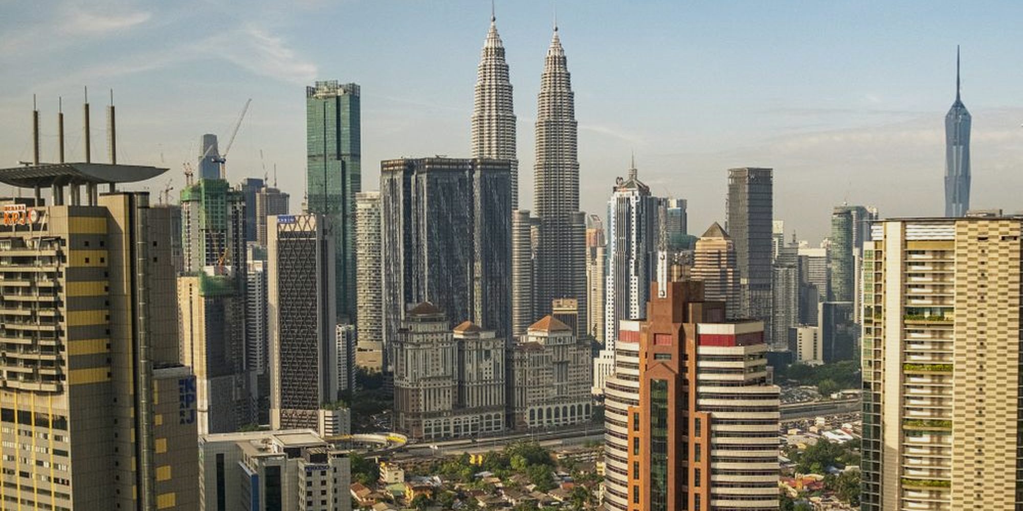 Dense high-rise development across central Kuala Lumpur